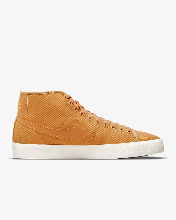 Zapatillas Skate Nike SB BLZR Court Mid Premium Hombre Amarillo Oscuro | DEKBZ-8412