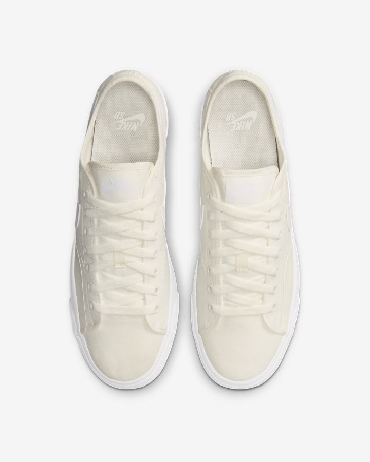Zapatillas Skate Nike SB BLZR Court Mujer Blancas | QCFIU-0174