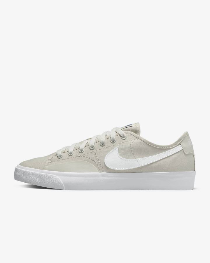 Zapatillas Skate Nike SB BLZR Court Mujer Beige Claro Azules Blancas | RJLNF-5827