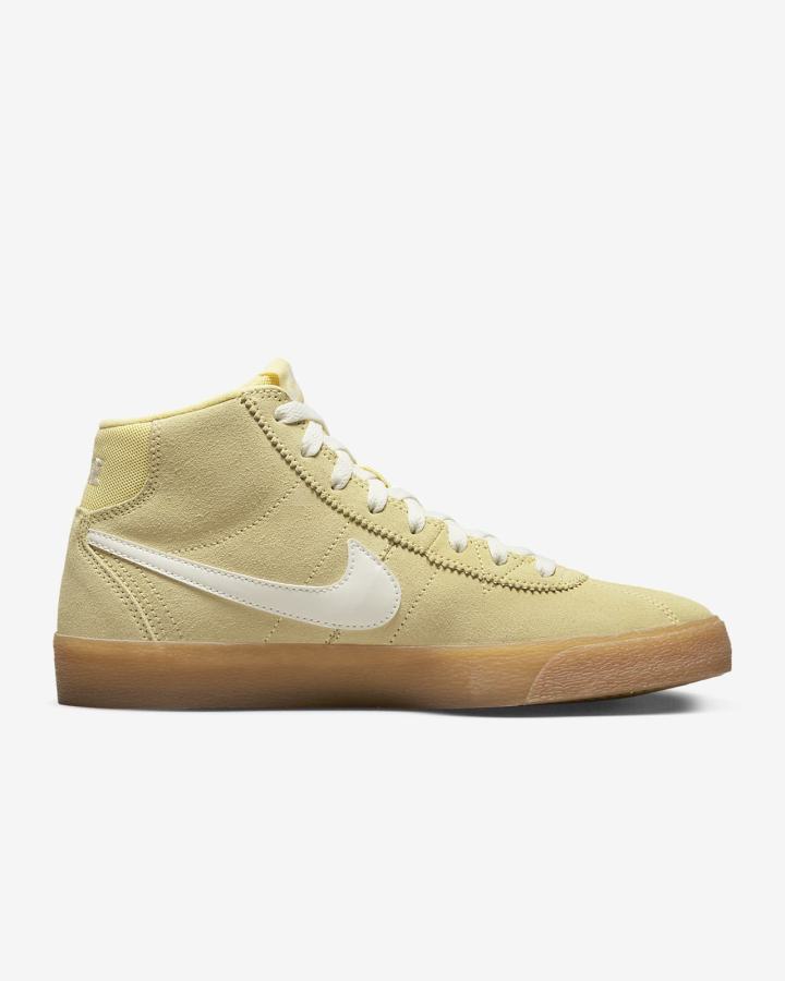 Zapatillas Skate Nike SB Bruin High Mujer Limón Azules Limón Azules Marrones Claro | UFOKZ-1265