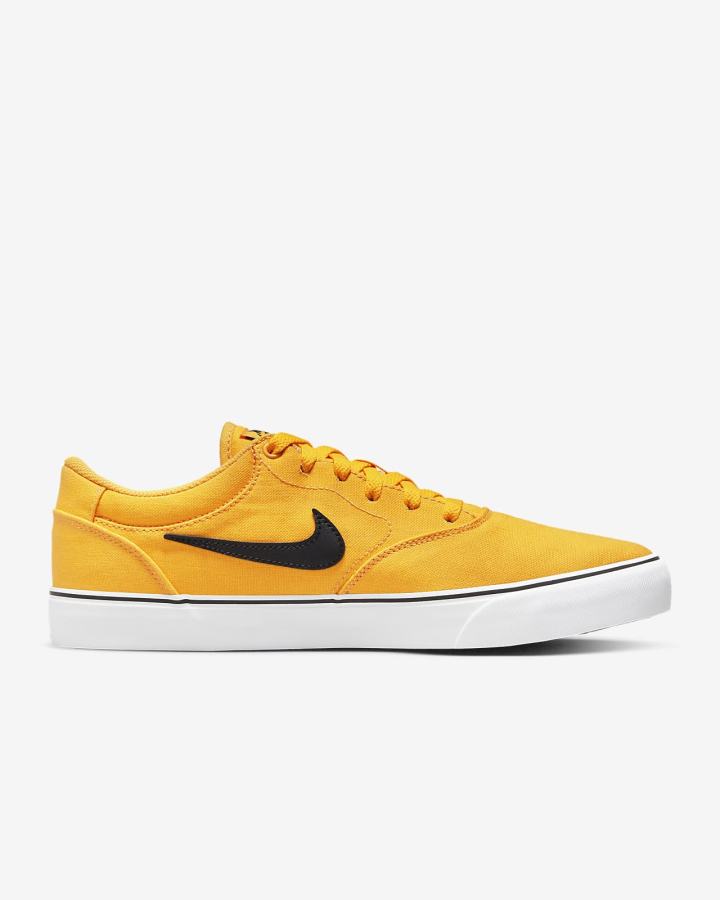Zapatillas Skate Nike SB Chron 2 Canvas Mujer Doradas Blancas Negras | EJRWM-8475