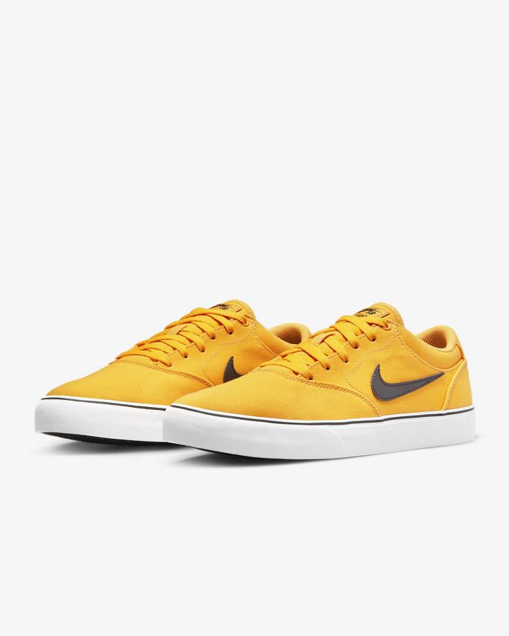 Zapatillas Skate Nike SB Chron 2 Canvas Mujer Doradas Blancas Negras | EJRWM-8475