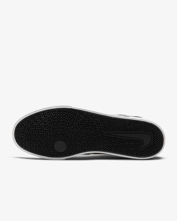 Zapatillas Skate Nike SB Chron 2 Canvas Hombre Negras Blancas | KPRME-4807
