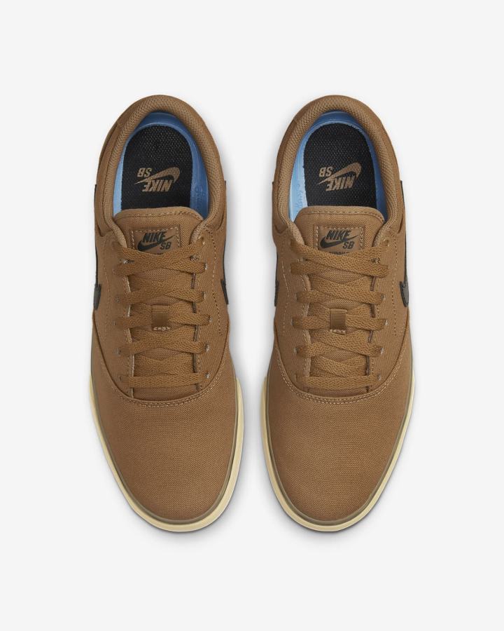 Zapatillas Skate Nike SB Chron 2 Canvas Mujer Marrones Marrones Claro Negras | QFKWG-8037