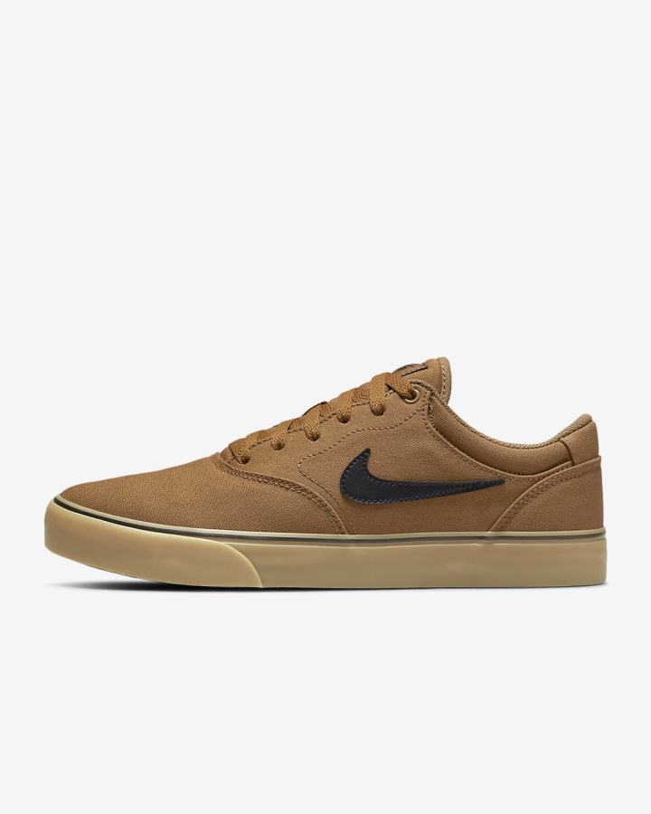 Zapatillas Skate Nike SB Chron 2 Canvas Mujer Marrones Marrones Claro Negras | QFKWG-8037