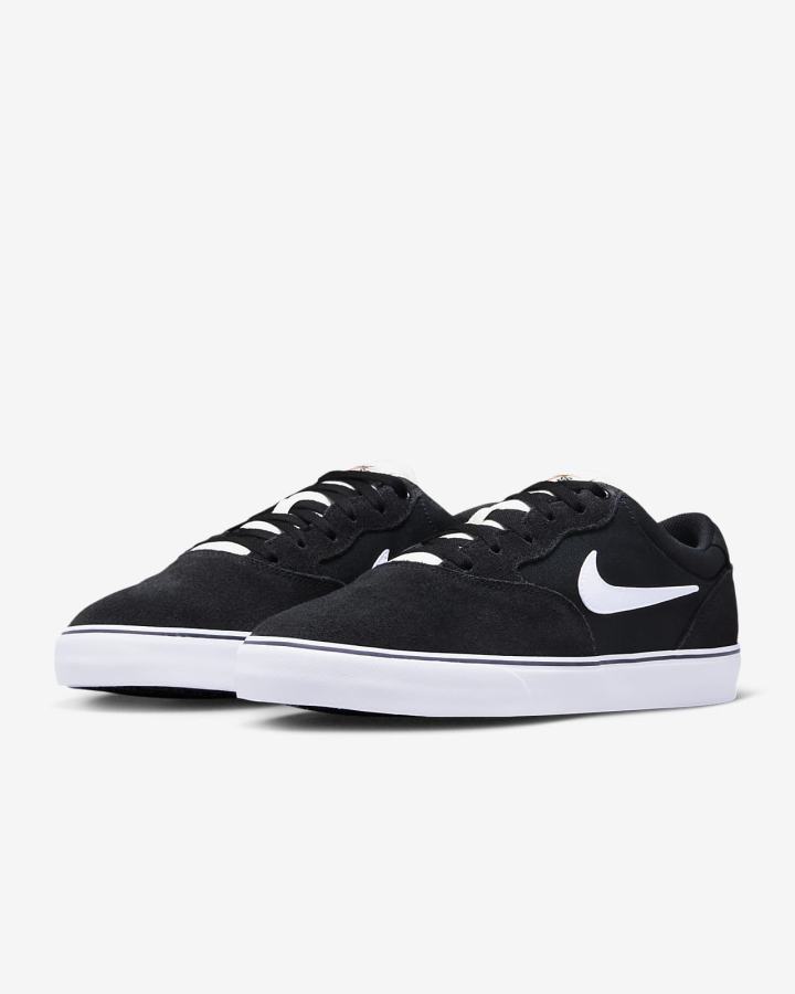 Zapatillas Skate Nike SB Chron 2 Hombre Negras Blancas | HSTNM-9308