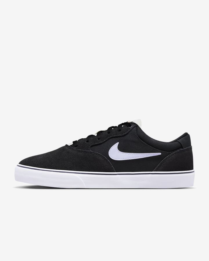 Zapatillas Skate Nike SB Chron 2 Hombre Negras Blancas | HSTNM-9308