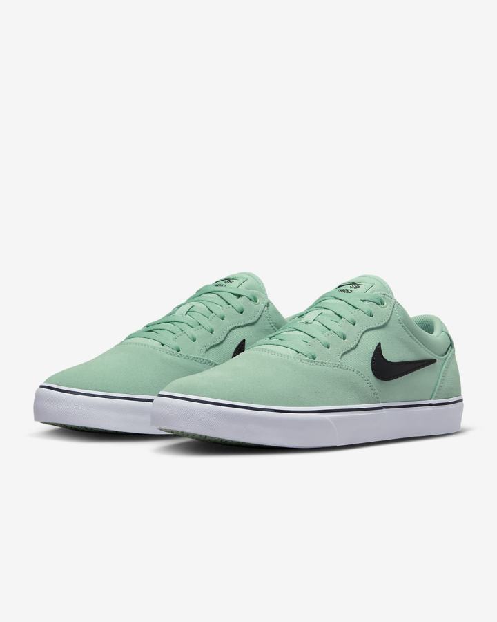 Zapatillas Skate Nike SB Chron 2 Hombre Verde Blancas Negras | LHWAD-9486