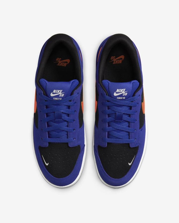Zapatillas Skate Nike SB Force 58 Hombre Negras Naranjas | IOVEG-1497