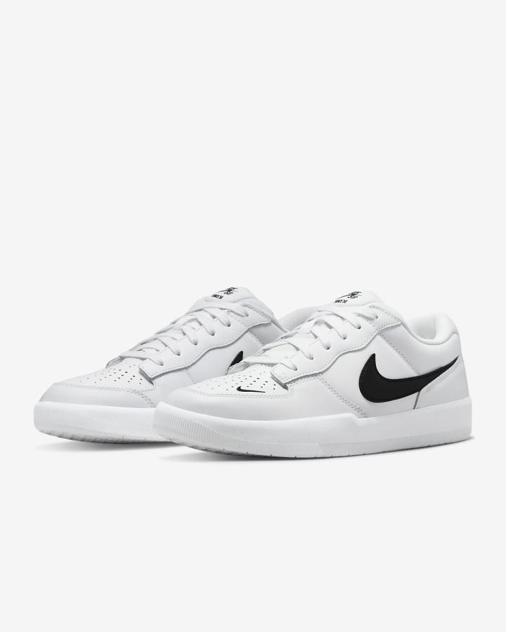 Zapatillas Skate Nike SB Force 58 Premium Hombre Blancas Negras | PAGLT-6859