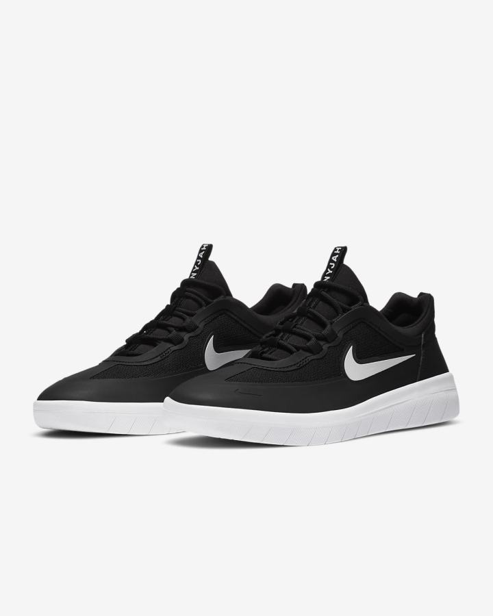 Zapatillas Skate Nike SB Nyjah Free 2 Mujer Negras Blancas | LQDUE-6531