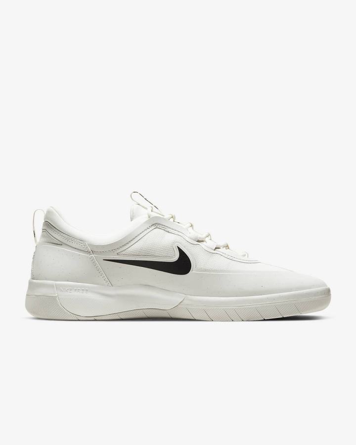 Zapatillas Skate Nike SB Nyjah Free 2 Mujer Blancas Negras | YBNQR-1549