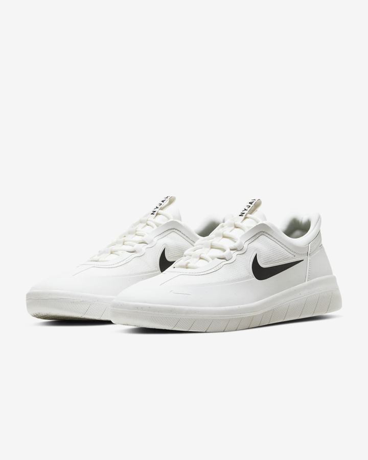 Zapatillas Skate Nike SB Nyjah Free 2 Mujer Blancas Negras | YBNQR-1549
