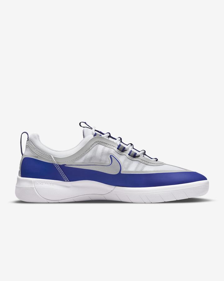Zapatillas Skate Nike SB Nyjah Free 2 Mujer Gris Blancas Plateadas | YHEGV-2348