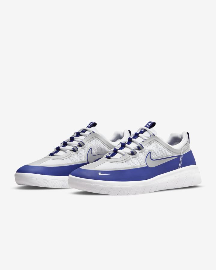 Zapatillas Skate Nike SB Nyjah Free 2 Mujer Gris Blancas Plateadas | YHEGV-2348