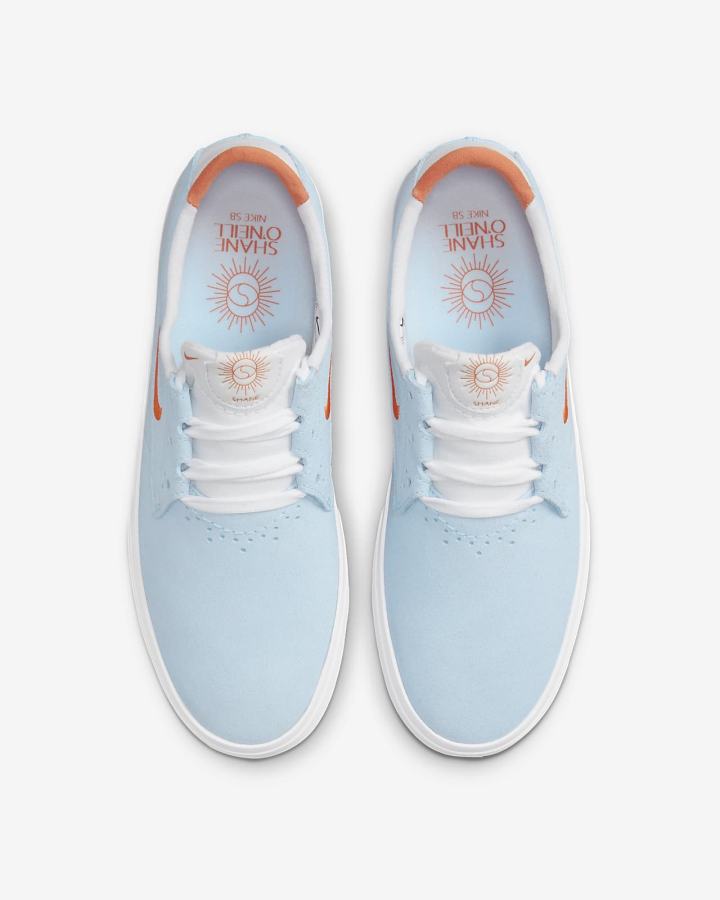 Zapatillas Skate Nike SB Shane Hombre Azules Blancas Naranjas | XUFGW-9263