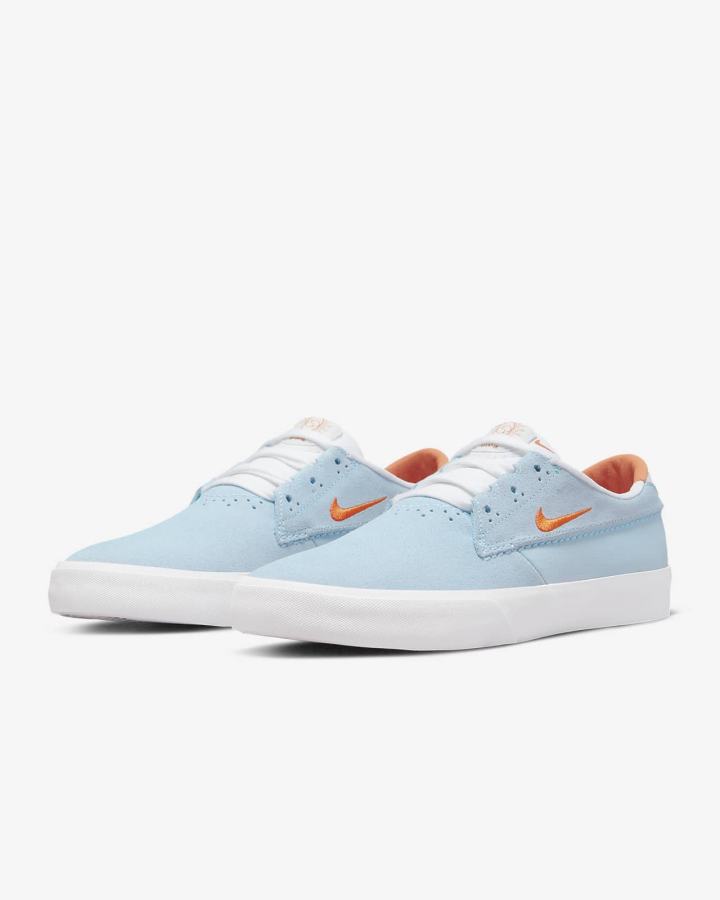 Zapatillas Skate Nike SB Shane Hombre Azules Blancas Naranjas | XUFGW-9263