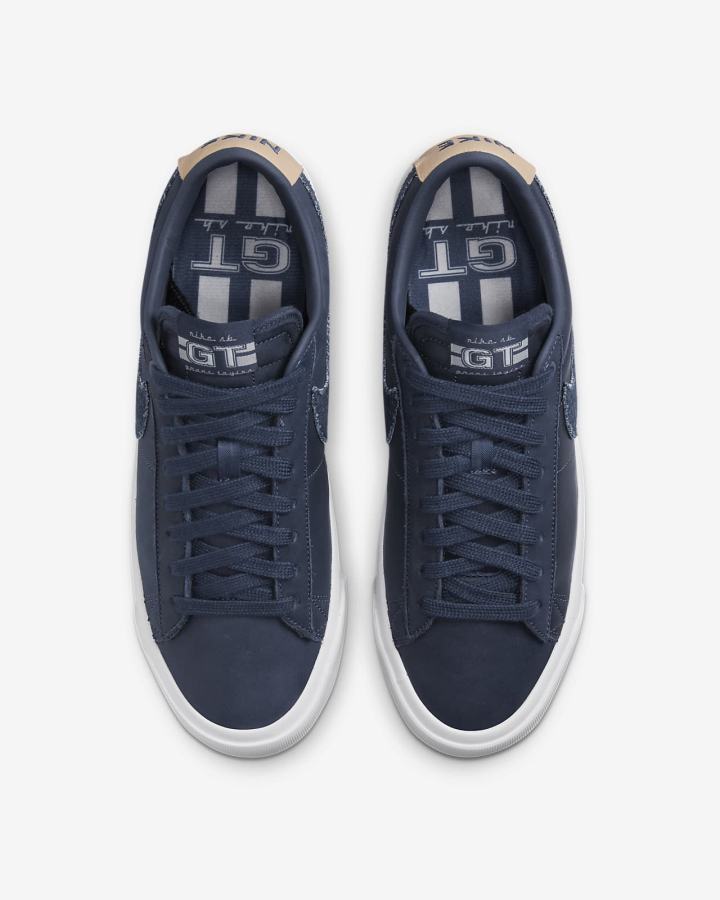 Zapatillas Skate Nike SB Zoom Blazer Low Pro GT Premium Hombre Azul Marino Blancas Marrones Claro | LUNGH-1805