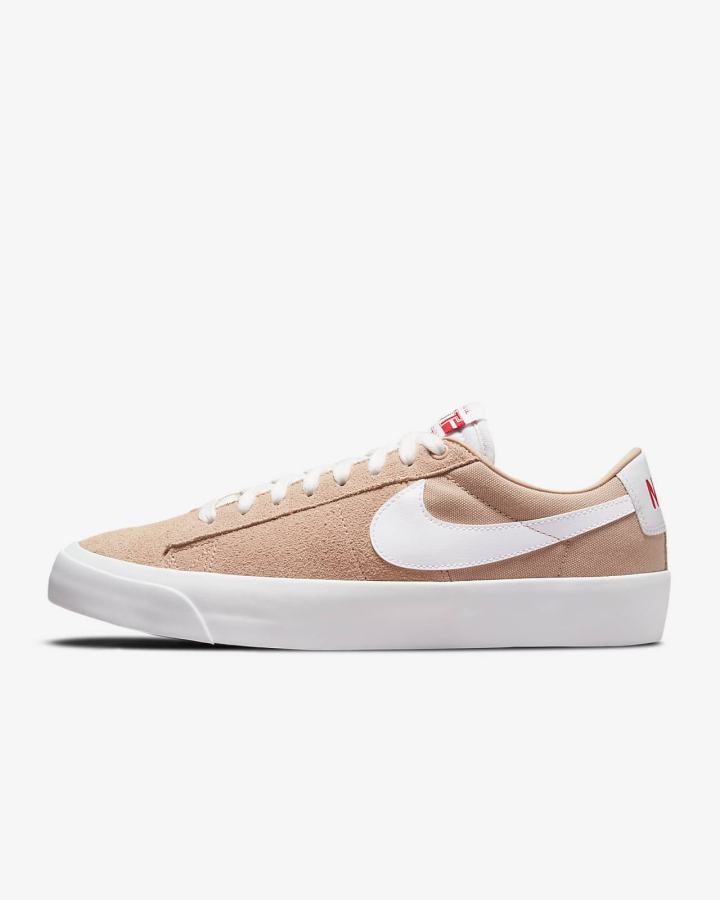 Zapatillas Skate Nike SB Zoom Blazer Low Pro GT Hombre Beige Rojas Blancas | YSQOD-7508