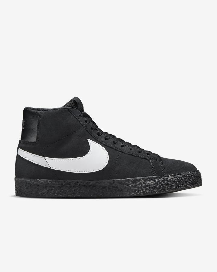 Zapatillas Skate Nike SB Zoom Blazer Mid Hombre Negras Blancas | COUJP-4250
