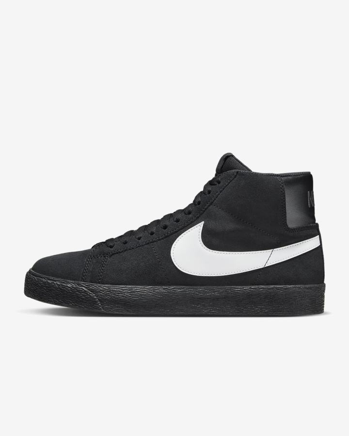 Zapatillas Skate Nike SB Zoom Blazer Mid Hombre Negras Blancas | COUJP-4250