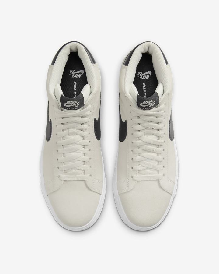 Zapatillas Skate Nike SB Zoom Blazer Mid Hombre Blancas Moradas | EMRKN-3064
