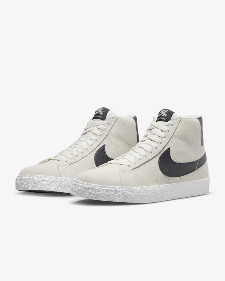 Zapatillas Skate Nike SB Zoom Blazer Mid Hombre Blancas Moradas | EMRKN-3064