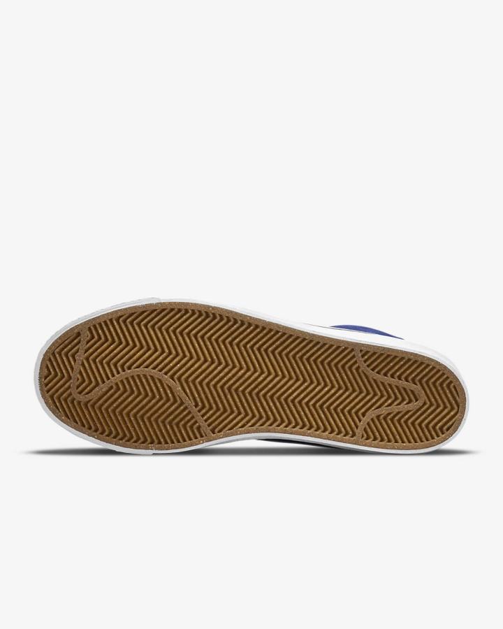 Zapatillas Skate Nike SB Zoom Blazer Mid Mujer Azul Real Oscuro Azules Blancas | HRJWC-1852