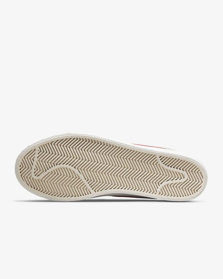 Zapatillas Skate Nike SB Zoom Blazer Mid Hombre Blancas Rojas | IBUHY-8910