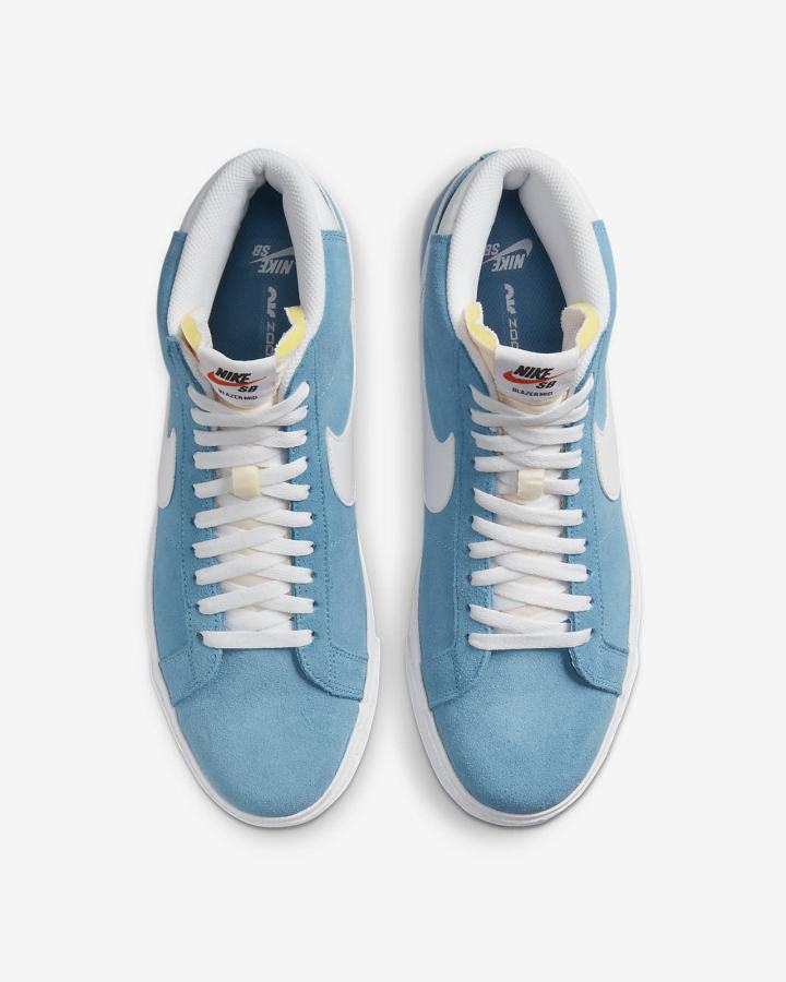 Zapatillas Skate Nike SB Zoom Blazer Mid Mujer Blancas | LNYSB-9734