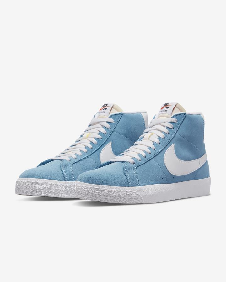 Zapatillas Skate Nike SB Zoom Blazer Mid Mujer Blancas | LNYSB-9734