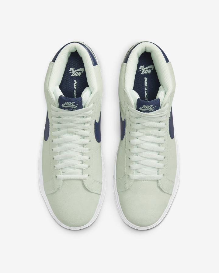 Zapatillas Skate Nike SB Zoom Blazer Mid Hombre Verde Blancas Azul Marino | NELUS-5864