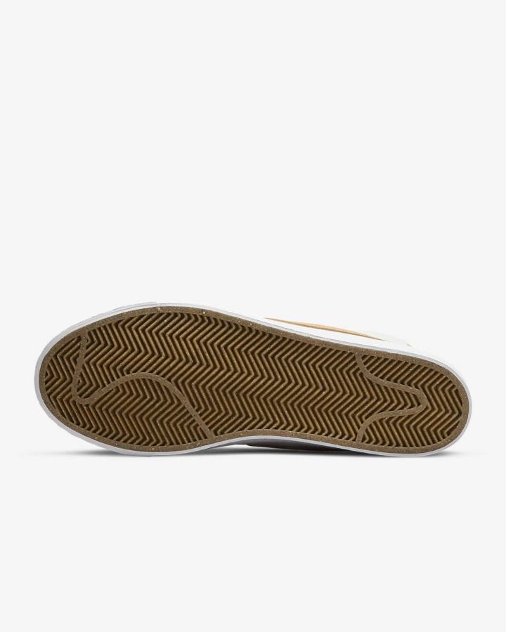 Zapatillas Skate Nike SB Zoom Blazer Mid Hombre Blancas Marrones Claro | SKJIW-6109