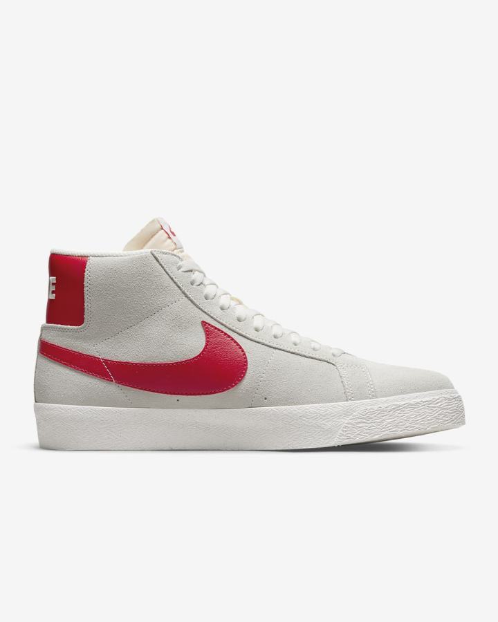 Zapatillas Skate Nike SB Zoom Blazer Mid Mujer Blancas Rojas | TBJSQ-2461