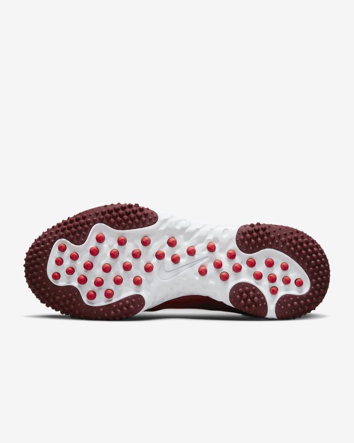 Zapatillas de Beisbol Nike Alpha Huarache Elite 4 Turf Hombre Rojas Blancas | ADISF-5063