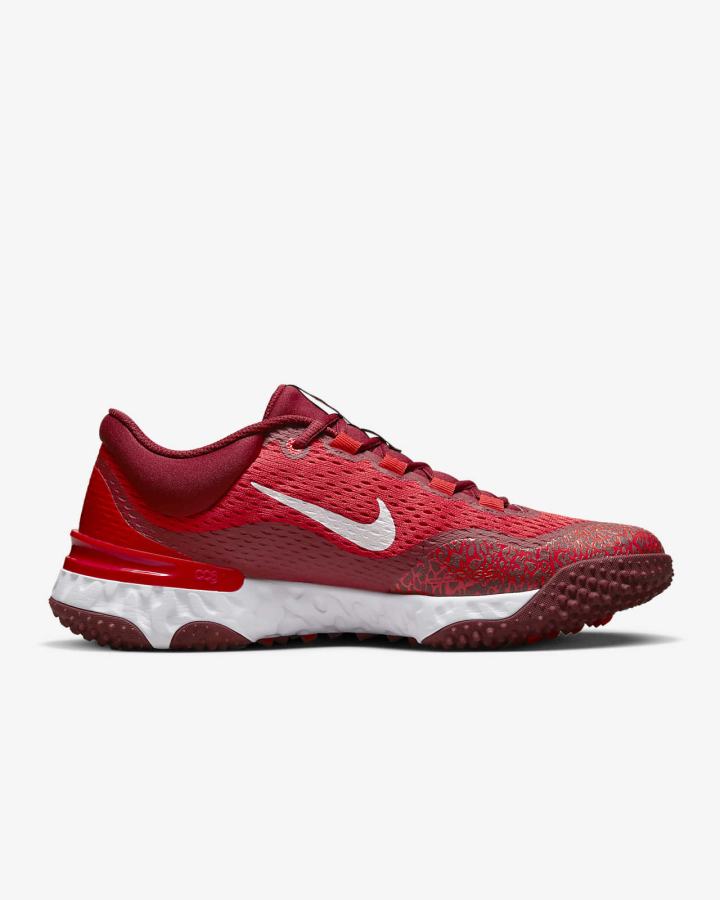 Zapatillas de Beisbol Nike Alpha Huarache Elite 4 Turf Hombre Rojas Blancas | ADISF-5063