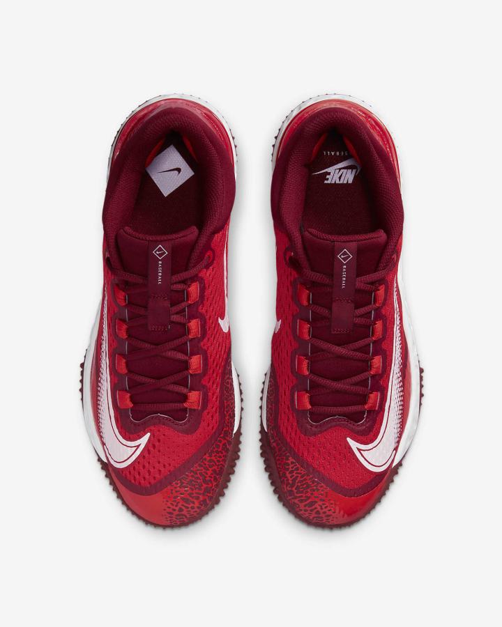 Zapatillas de Beisbol Nike Alpha Huarache Elite 4 Turf Hombre Rojas Blancas | ADISF-5063