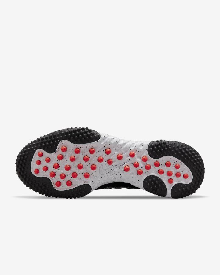 Zapatillas de Beisbol Nike Alpha Huarache Elite 3 Turf Mujer Negras Blancas Metal Gris Oscuro | MGUDP-2167