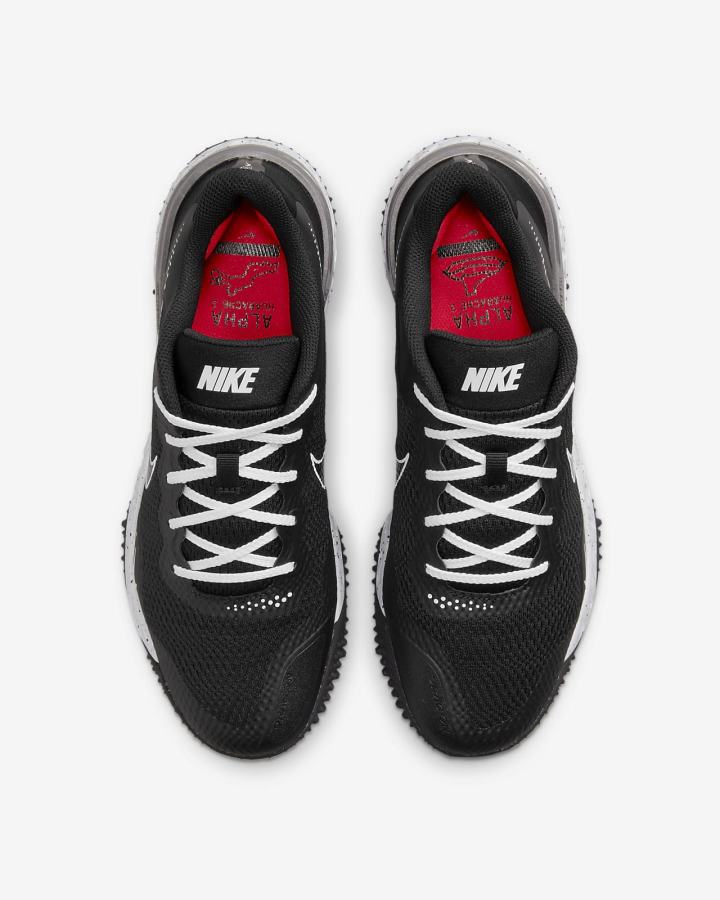 Zapatillas de Beisbol Nike Alpha Huarache Elite 3 Turf Mujer Negras Blancas Metal Gris Oscuro | MGUDP-2167