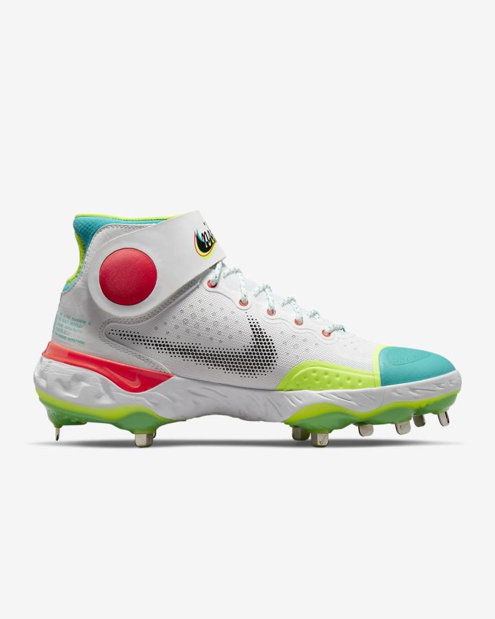 Zapatillas de Beisbol Nike Alpha Huarache Elite 3 Mid Hombre Blancas Verde Negras | MQDUC-0475