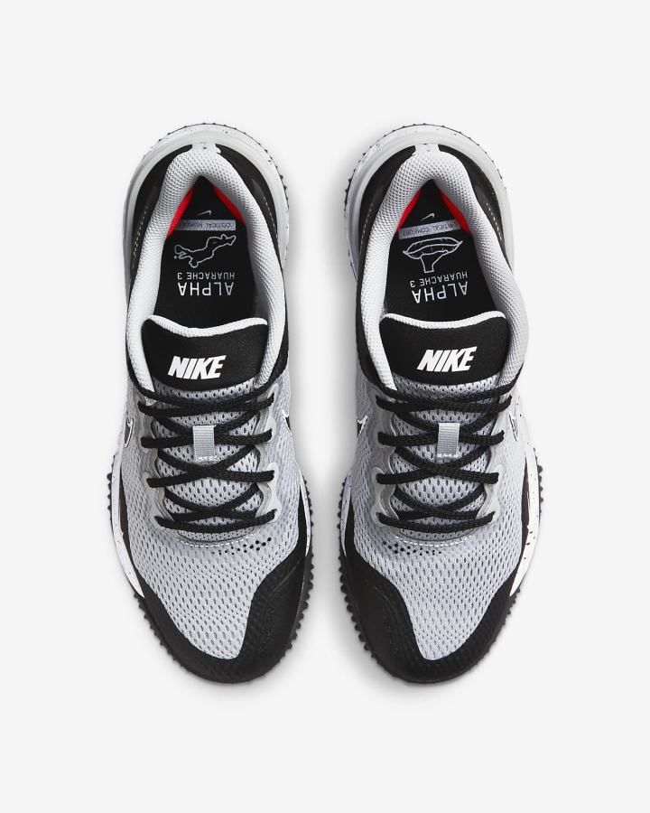Zapatillas de Beisbol Nike Alpha Huarache Elite 3 Turf Hombre Gris Claro Blancas Rojas Claro Negras | PAWIR-2745
