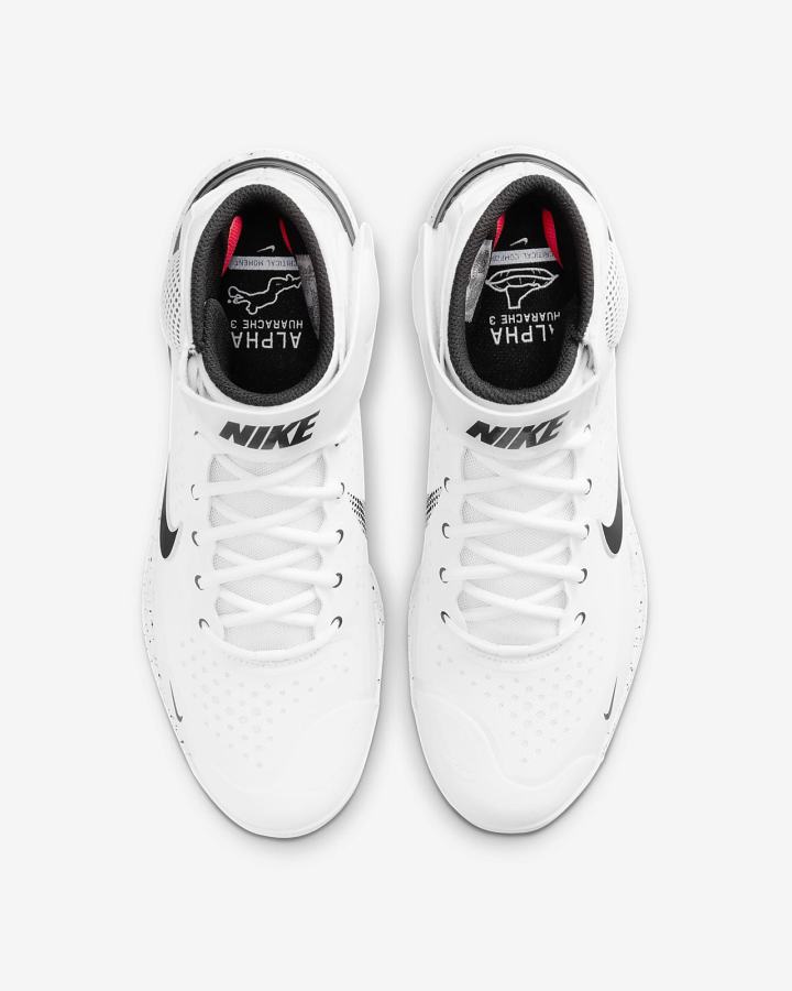 Zapatillas de Beisbol Nike Alpha Huarache Elite 3 Mid Hombre Blancas Rojas Claro Negras | PNSDK-3278