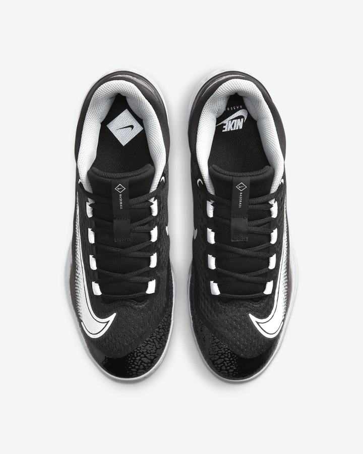 Zapatillas de Beisbol Nike Alpha Huarache Elite 4 Low Hombre Negras Gris Blancas | QUXKH-6834