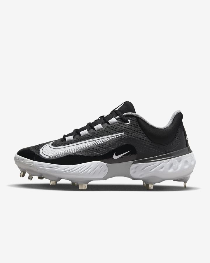 Zapatillas de Beisbol Nike Alpha Huarache Elite 4 Low Hombre Negras Gris Blancas | QUXKH-6834