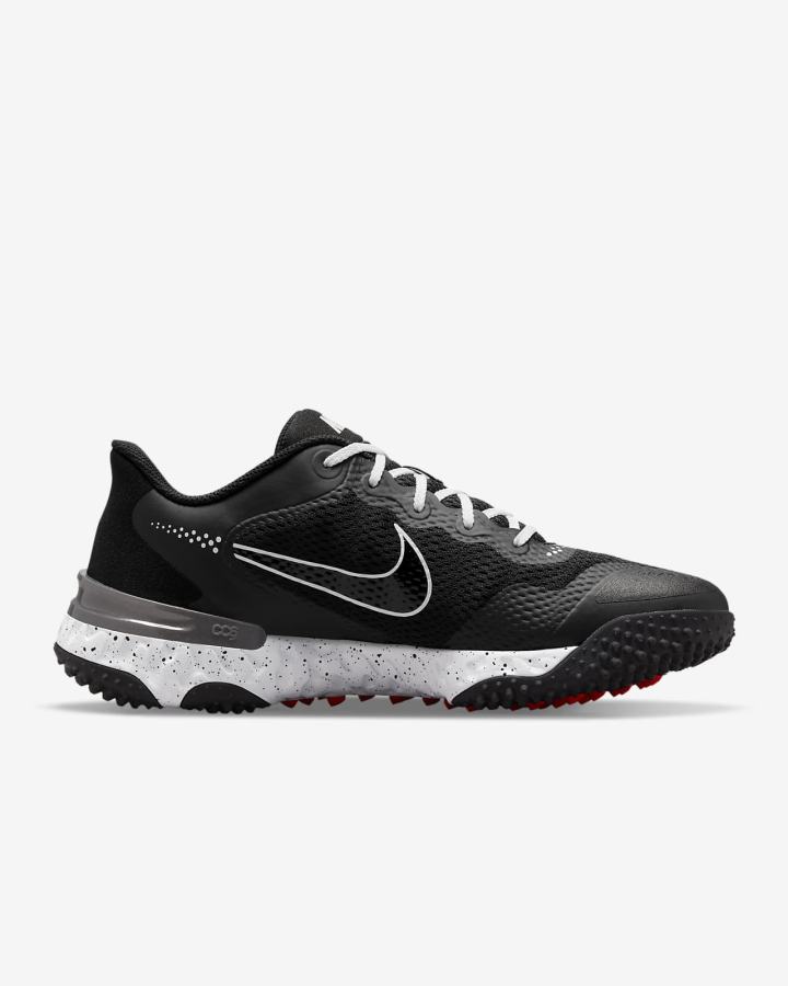 Zapatillas de Beisbol Nike Alpha Huarache Elite 3 Turf Hombre Negras Blancas Metal Gris Oscuro | RKTVP-0876