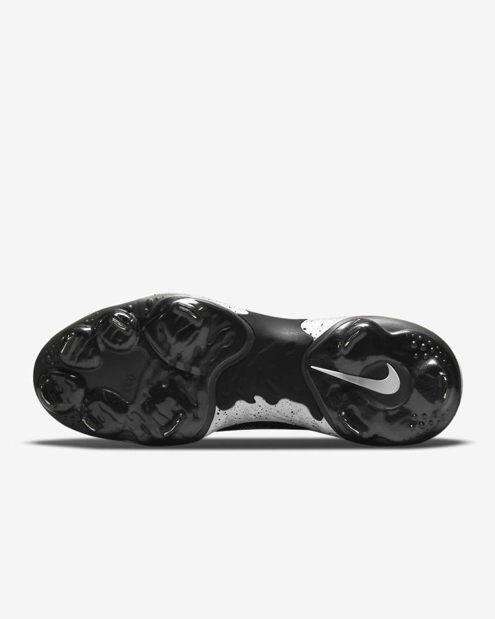 Zapatillas de Beisbol Nike Alpha Huarache Elite 3 Mid Hombre Negras Blancas Metal Gris | TSGXH-2615