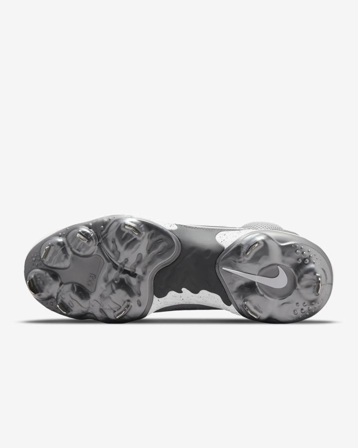 Zapatillas de Beisbol Nike Alpha Huarache Elite 3 Mid Hombre Gris Claro Blancas Negras | UXSDK-8369