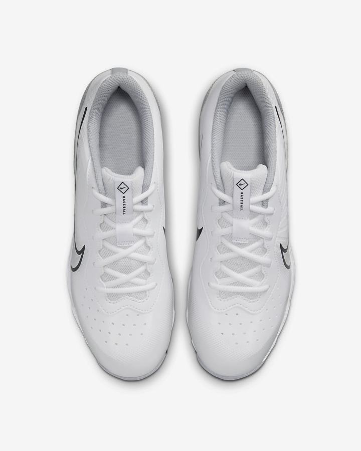Zapatillas de Beisbol Nike Alpha Huarache 4 Keystone Hombre Blancas Gris Plateadas Negras | XAJFL-2473