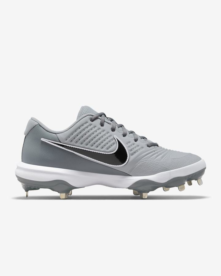 Zapatillas de Beisbol Nike Alpha Huarache 3 Varsity Low Hombre Gris Claro Blancas Negras | ZEQOY-6928