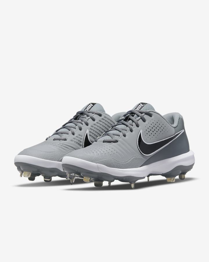 Zapatillas de Beisbol Nike Alpha Huarache 3 Varsity Low Hombre Gris Claro Blancas Negras | ZEQOY-6928